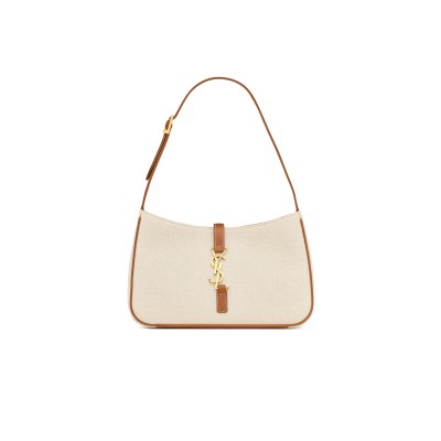 YSL LE 5 À 7 IN CANVAS AND LEATHER 657228FAAVH9093 (23*16*6.5cm)